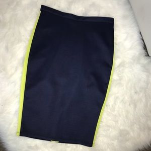 Navy & neon forever21 skirt